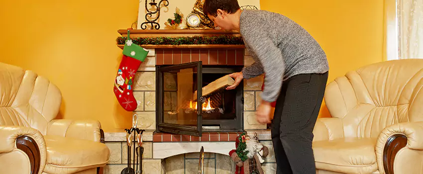 Rusted Metal Fireplace Restoration in Garner, North Carolina